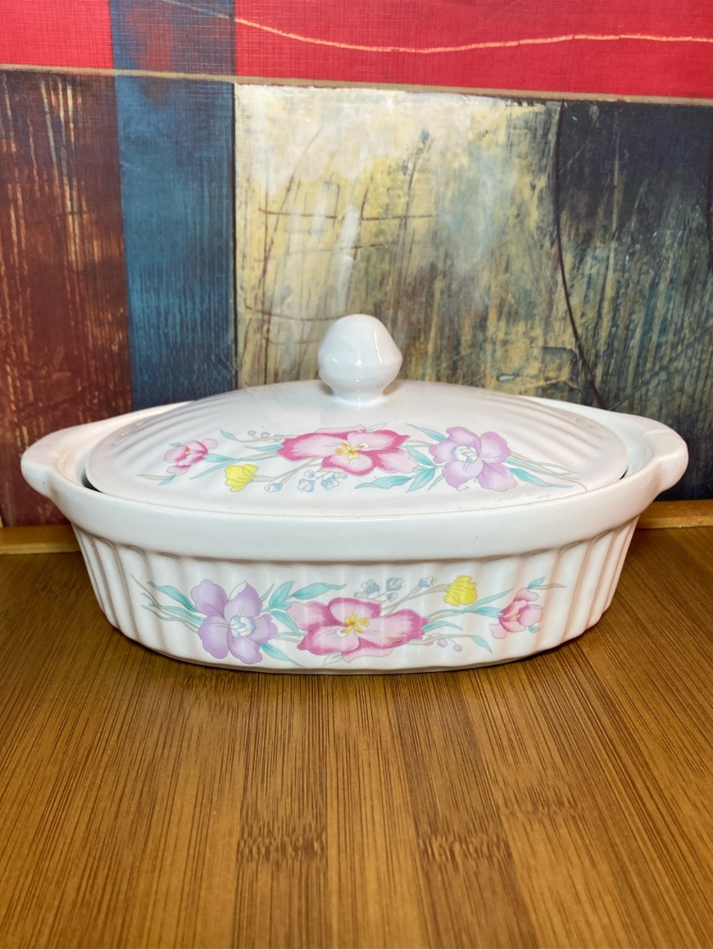 VINTAGE CERAMIC TRINKET BOX RETRO FLORAL ART DECOR DISPLAY JEWELRY BOX